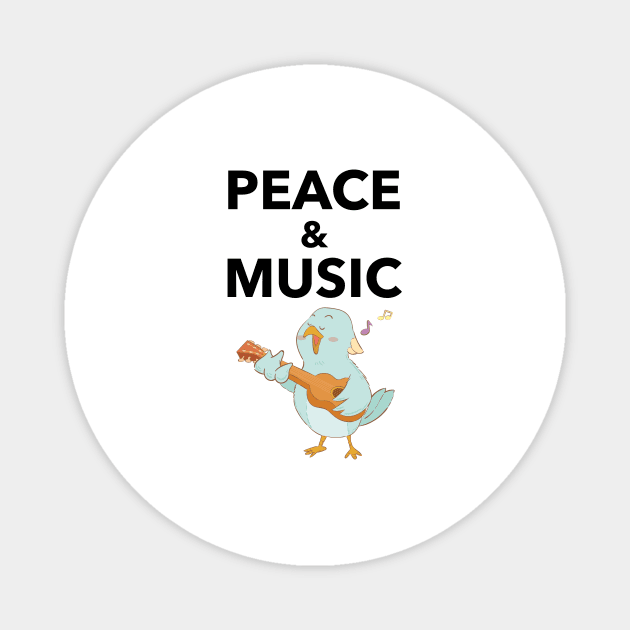 Peace And Music Magnet by Jitesh Kundra